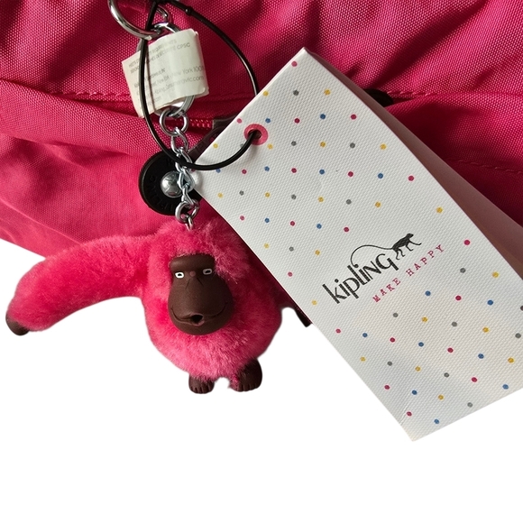 NWT Kipling Hydrangea Vibrant Pink Backpack